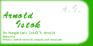 arnold istok business card